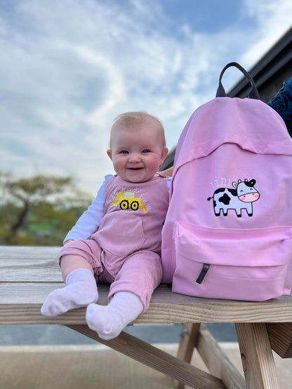 Bagiau 'Y Fferm'- personalised embroided farm backpack/rucksack/school bag ani-bendod