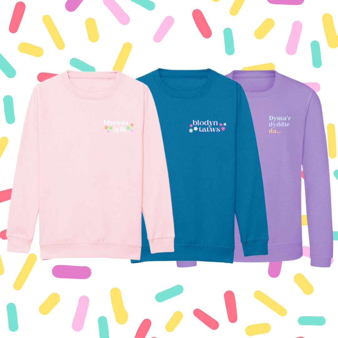 Siwmper Blodyn tatws/Blwmin lyfli/Dyma'r dyddie da- sweatshirts-ani-bendod