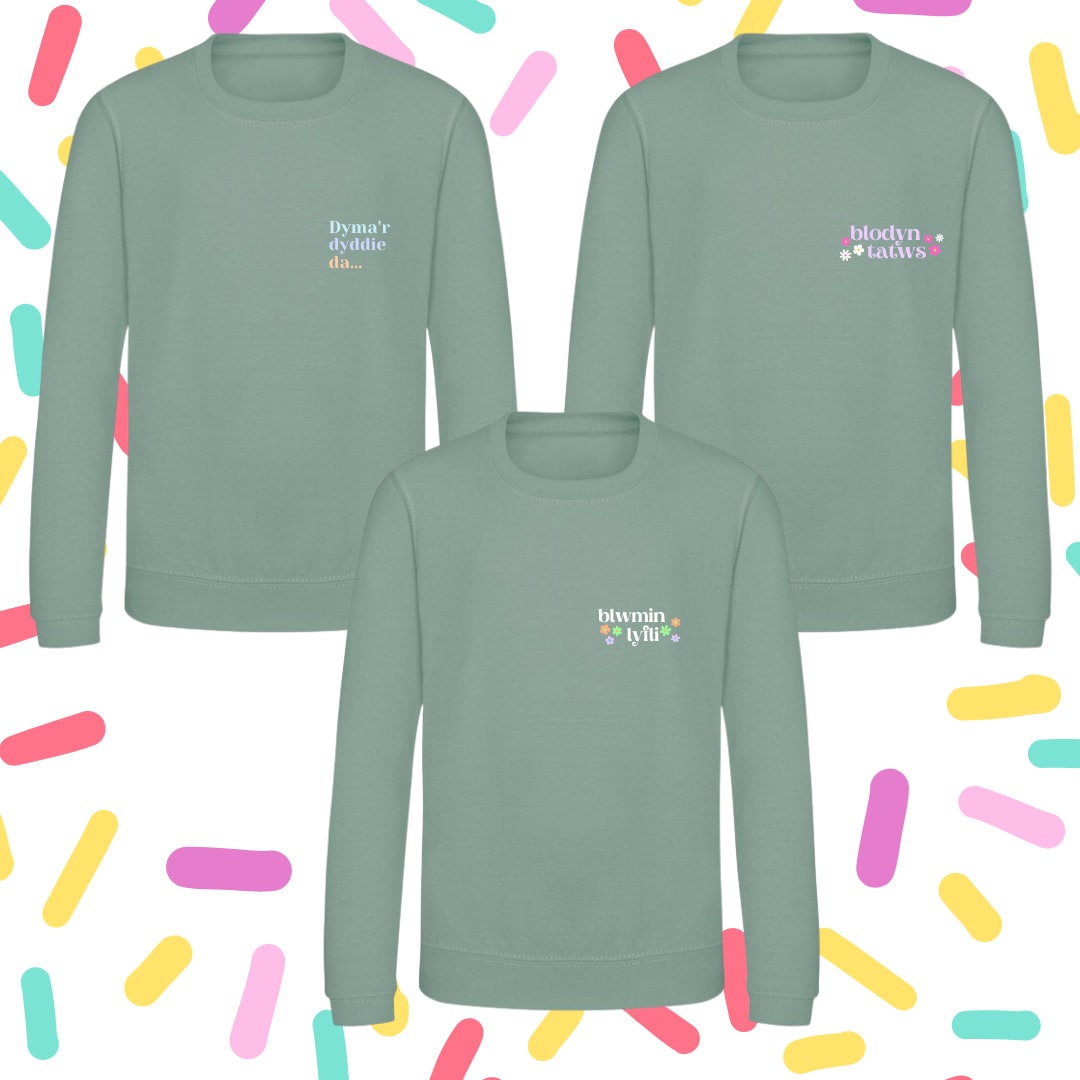 Siwmper Blodyn tatws/Blwmin lyfli/Dyma'r dyddie da- sweatshirts-ani-bendod